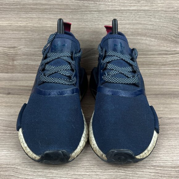 Adidas NMD R1 Women's Navy Blue & White Sneakers Casual Shoe - Picture 4 of 8